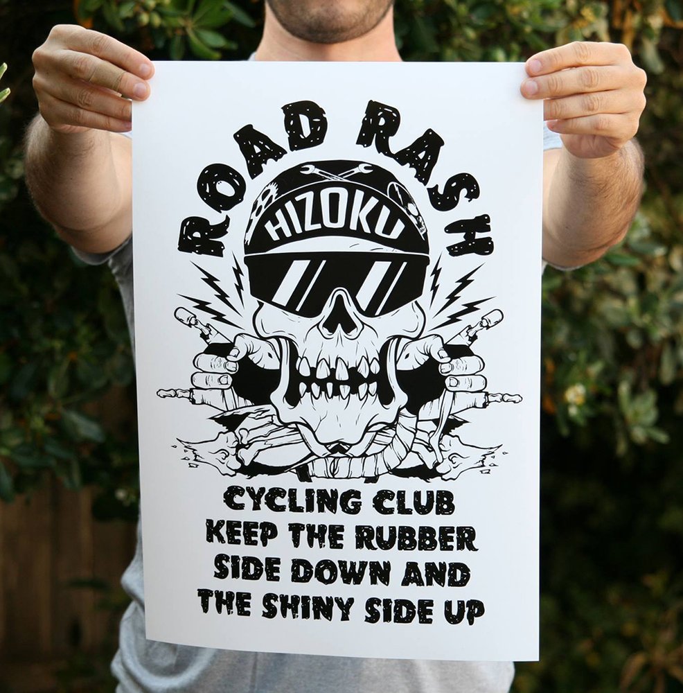 Road Rash Cycling Club 13 x 19 Poster Print