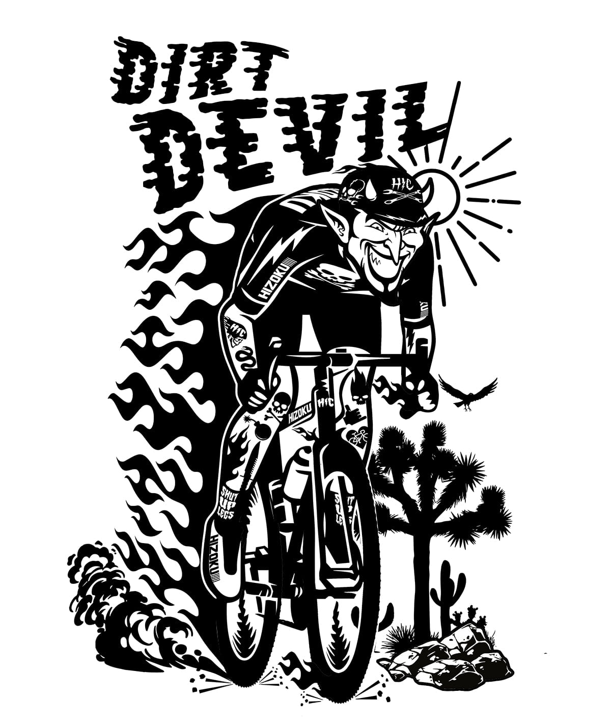 "Dirt Devil" Black & White 13 x 19 Poster Print