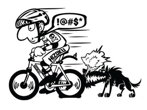 Limited Edition Cyclist Dog Chase 13 x 19 Poster Print