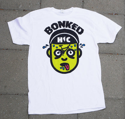 SMALL "Bonked" LIMITED EDITION Color Print White T - LAST IN STOCK