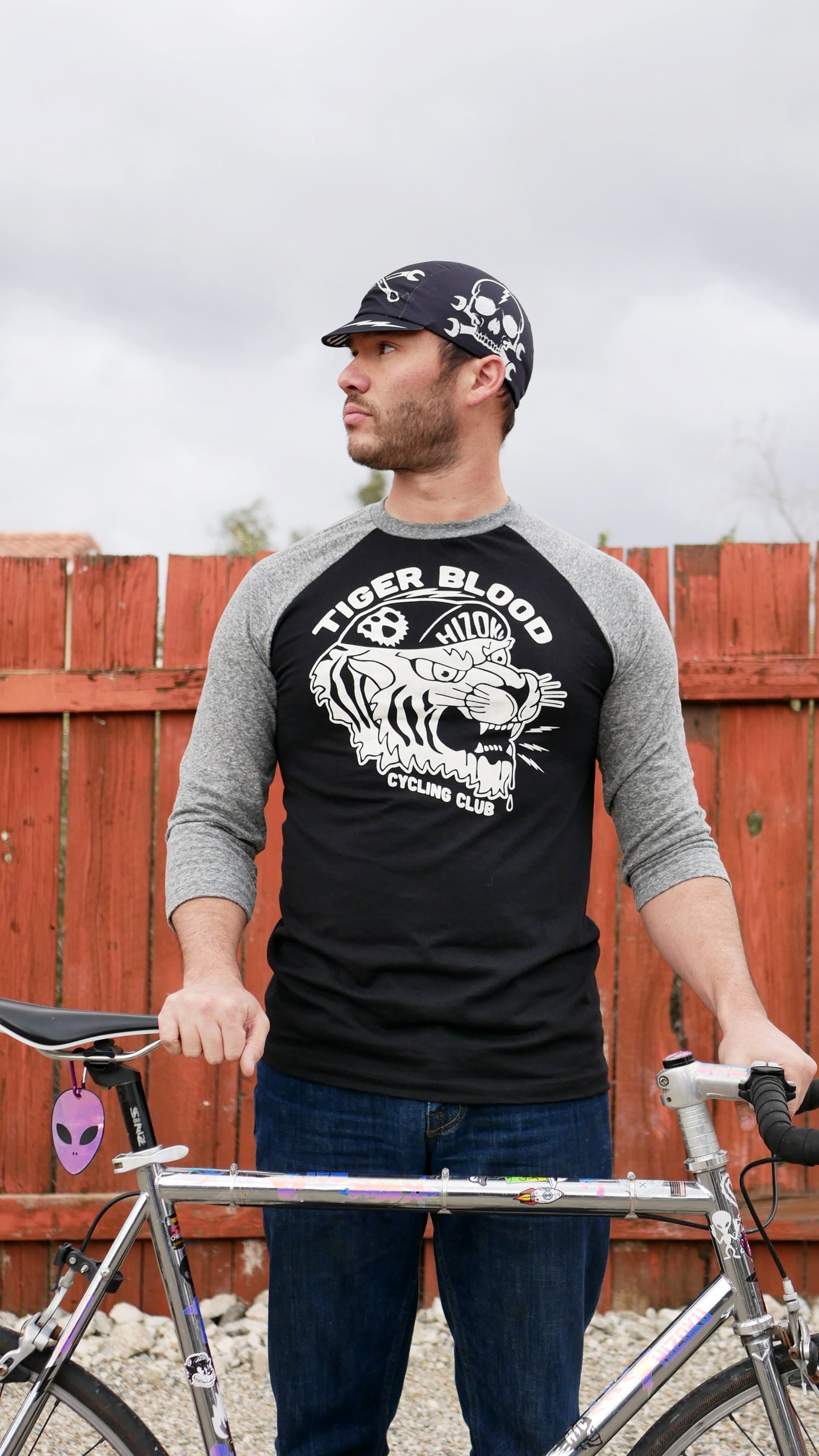 Limited Edition Tiger Blood Cycling Club Baseball Tee (LAST SMALL IN STOCK)