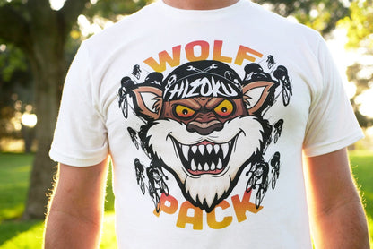 "WOLF PACK" LIMITED EDITION Color Print White T