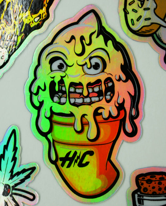Holo Evil Ice Cream Vinyl Waterproof Sticker