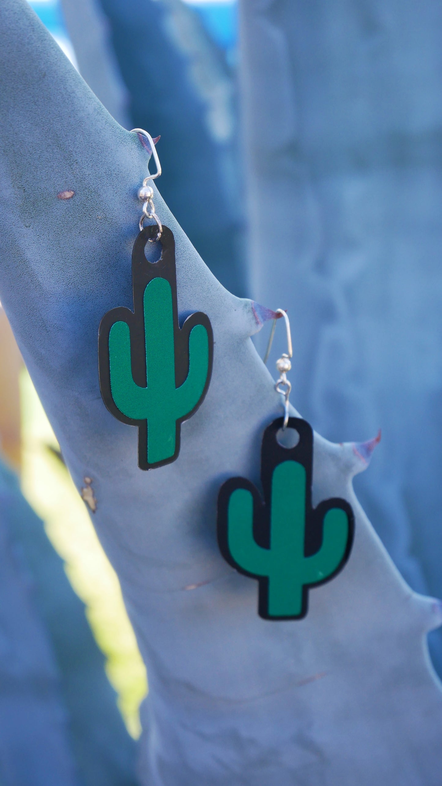 Reflective Cactus Earrings