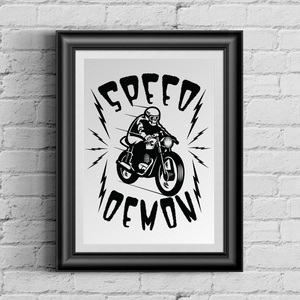 Moto Speed Demon 13 x 19 Poster Print