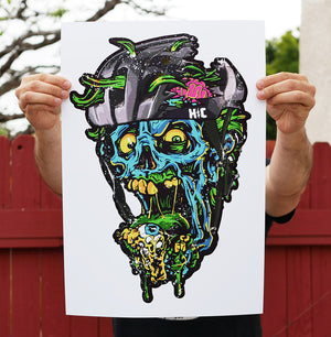 Undead Cyclist 13 x 19 Poster Print