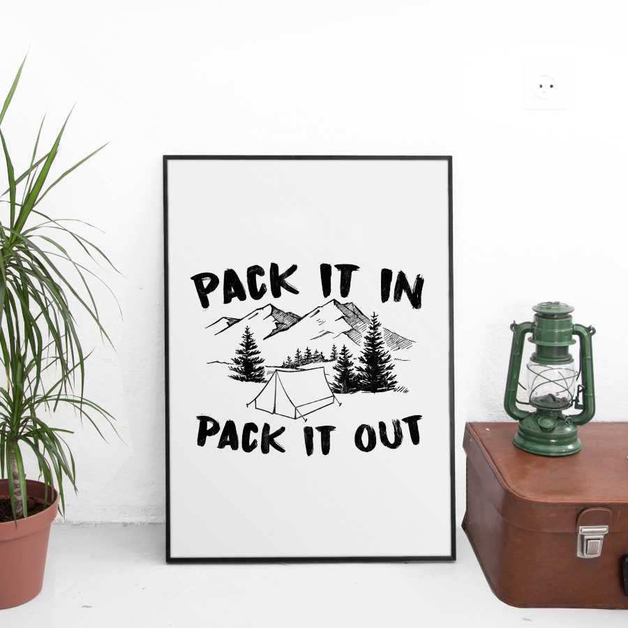 Pack It In, Pack It Out 13 x 19 Poster Print