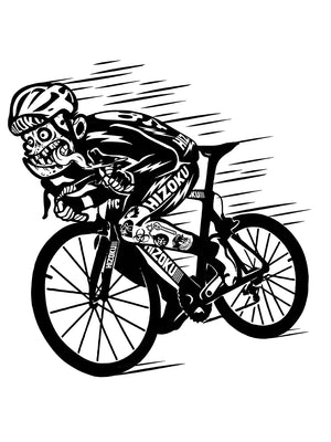 Limited Edition Downhill Speed Cyclist 13 x 19 Poster Print