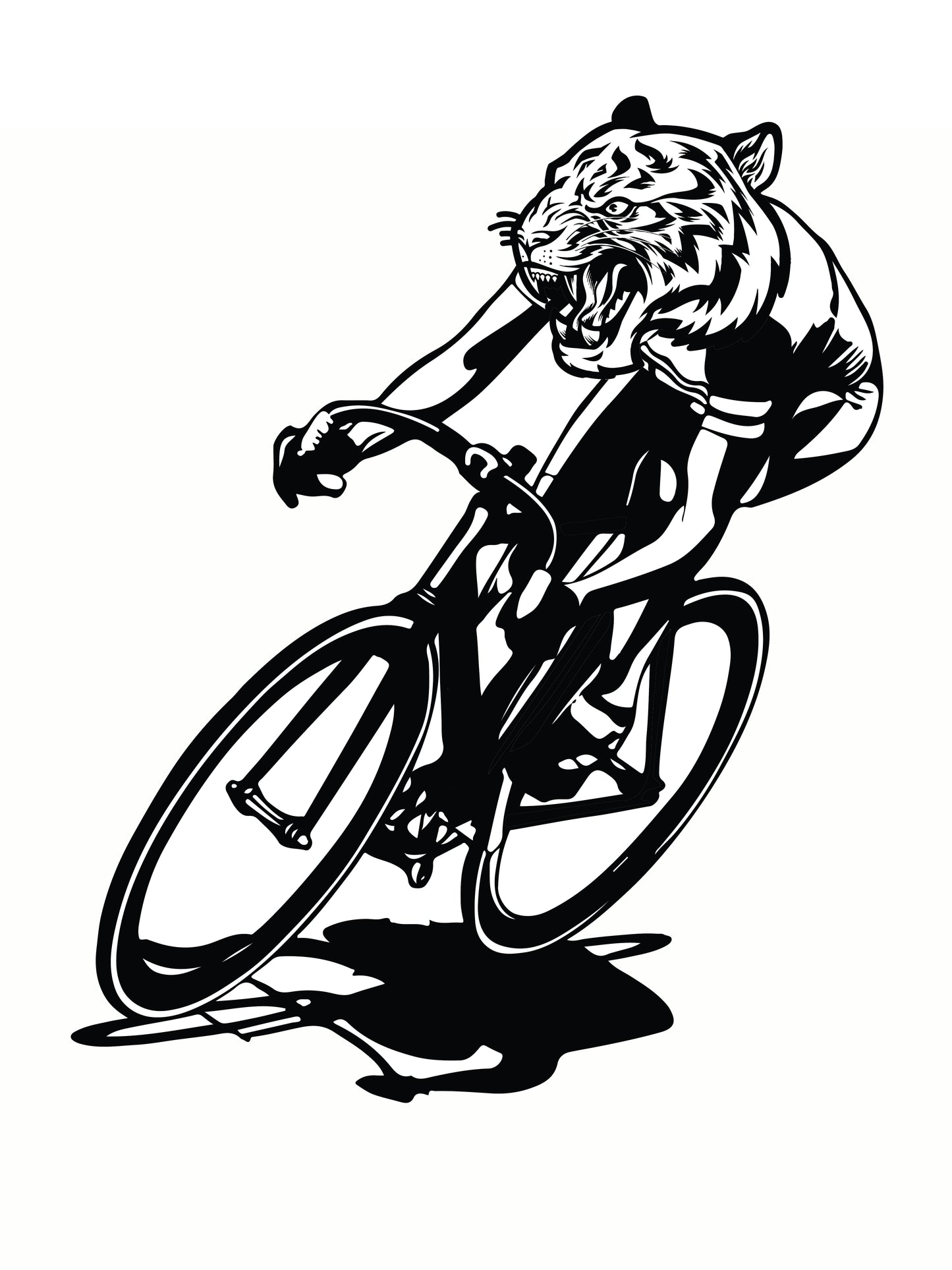 Limited Edition Tiger Cyclist 13 x 19 Poster Print